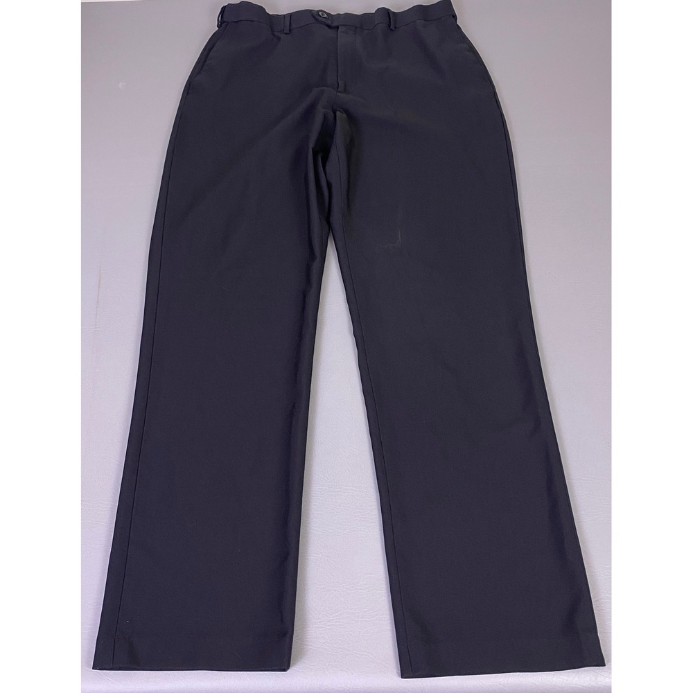 Covington‎ Dress Pants Men's 36x34 Straight Leg Black Flat Front Business *Wear*